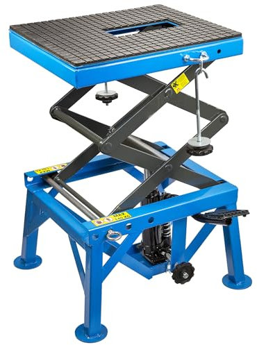 Stix Hydraulischer Motorradheber - Motorradhebebühne 140 kg - Montageständer 350mm - 870mm - für Motorräder, ATVs und Quads - Montagebock Motorrad