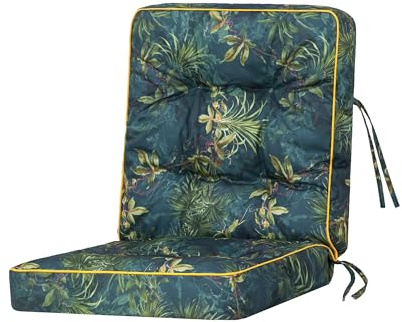 Bjird - Cojín para Banco de jardín, terraza o balcón con Respaldo - 60 cm - Impermeable - para Uso Interior y Exterior - para Columpio, Balancín o Muebles de Jardín - Made in EU - césped Verde