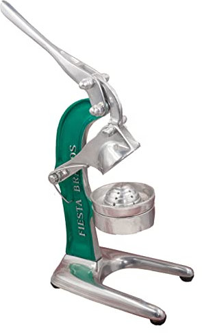Prensa de zumo de naranja cítricos exprimidor mexicano estilo vintage encimera de cocina naranja y limonada prensa prensa prensa exprimidor antiguo de aluminio fundido (verde)