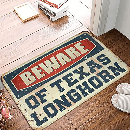 gaeruite Tapis d'extérieur pour porte d'entrée, méfiez-vous du Texas, tapis de porte personnalisé, tapis de porte extérieur, décoration de bar de jardin (taille : 50 x 80 cm)