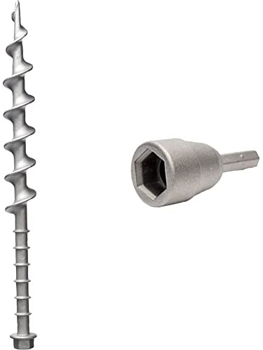 Peggy Peg Schraubhering Aluminium 31 cm 2er Set & Hammer und Werkzeuge Adapter Tool, 39056