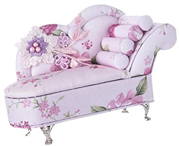 Generic Sofá joyero 1/12 sofá Muebles Escala 1/12 muñecas Accesorios joyero Ornamento Regalo para niñas y Mujeres joyería sofá para Gemelos, Estilo c