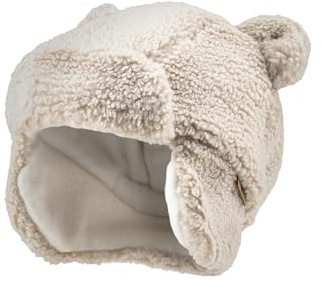 Sterntaler Fliegermütze aus Teddyplüsch - Jungen Holzfällermütze mit angeschnittenen Ohrenklappen und Bindeband