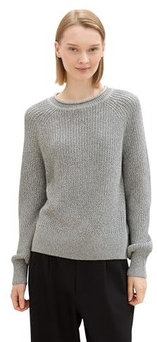 Tom Tailor Denim Pull Basique à col Rond Femme