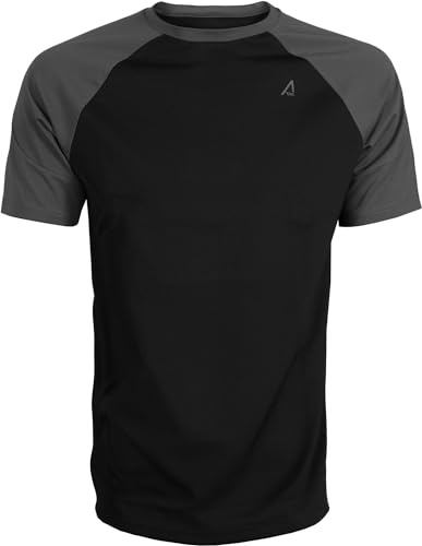 ACE Schakal T-Shirt - Activewear Outdoor-Tshirt für Sport, Laufen, Radfahren, Wandern etc - Kurzarm Raglan-Ärmel