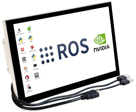 Yahboom Monitor Raspberry Pi da 10,1 pollici con pannello IPS 1920 x 1080 Touch Monitor 178° Full Viewing View Mobile Monitor for ROS Small Monitor Laptop/PC/RPi 5/4/3 Jetson Orin Horizon