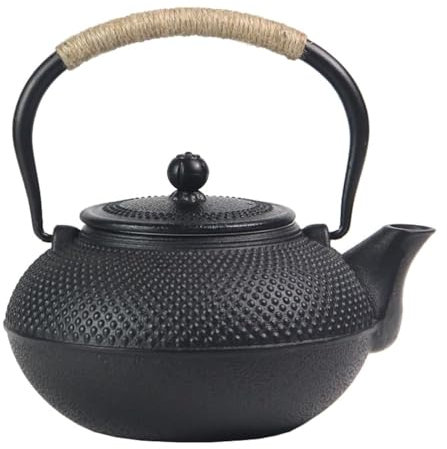 Grande teiera in ghisa, bollitore giapponese Tetsubin per piano cottura, teiera in ghisa con colino e interno completamente smaltato (1500 ml)