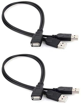 Villageboom Splitter USB Y 1 a 2 - Ogni acquisto finanzia progetti solari africani – Cavo USB doppio, 1 presa 2 connettori (Solo carica x 2)