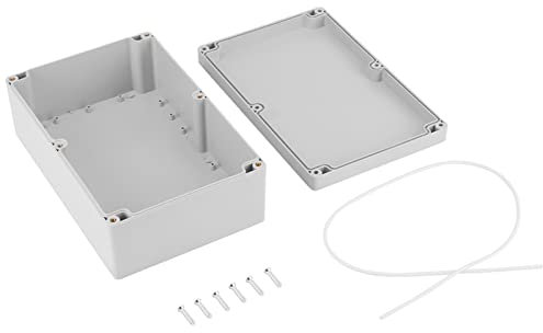 Caja de conexiones eléctricas impermeable, caja de control para bricolaje con superficie de plástico ABS de 230 x 150 x 85 mm, protección interior y exterior IP65, tornillos incluidos