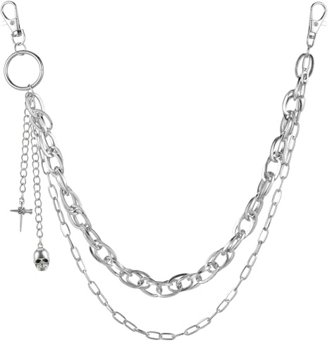 OOTSR Punk Jeanskette Gothic Hosen Ketten Rock Kette für Damen und Herren Deko
