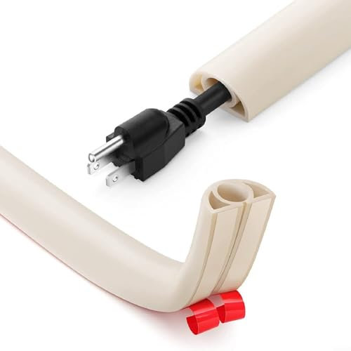 Perfectamente para cables de alimentación con este conducto y base de cables pequeños flexibles (negro de 5 m)