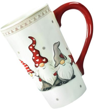 Hoement 1stück Großer Weihnachts-kaffeebecher Aus Keramik Praktische Tasse Mit Henkel Für Heiße Getränke Als Für Familie Und Freunde Langlebig Und Hitzebeständig