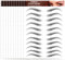 YUXIANLB Lot de 10 feuilles de tatouages de sourcils étanches 4D semblables à des cheveux, autocollants de transfert de sourcils, autocollants de transfert de sourcils, autocollants de transfert de