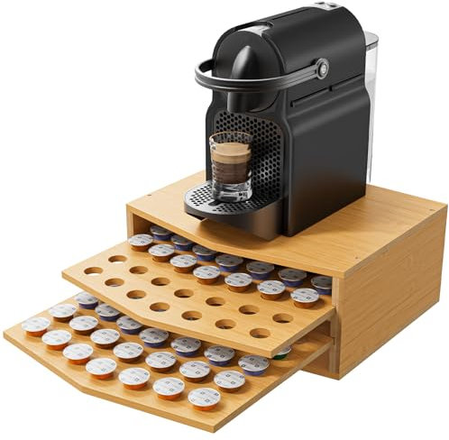 ALTORICO Cajón para Cápsulas de Café de 70 Capacidades, Organizador de Cajón de Cápsulas Almacenamiento Organizador Cápsula para Nespresso Cajón Para Almacenar Cápsulas Café Pòds Porta Cápsulas