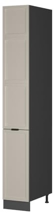 Vicco Apothekerschrank Fame-Line, GrauBeige, 30 cm | MDF-Front · Metall-Vollauszüge · Höhenverstellbare Füße · Metallgriffe · ✓ Frei kombinierbar