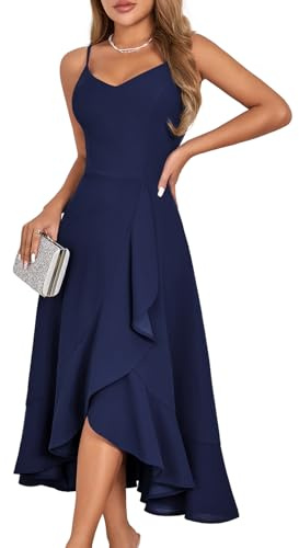 DRESSTELLS Women's Cocktail Dresses, Formal Wedding Guest Prom Evening Party High Low Dress