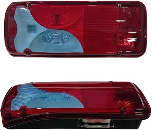 Links Rücklicht Heckleuchten Rückleuchten LKW PKW für Mercedes Sprinter Pritsche,MAN TGA TGS TGL TGL,VW Crafter,Scania,Volvo E4 mit Steckdose Blau Rot