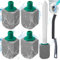 Liekadijiae Pack of 7 Interchangeable Natural Pumice Stone, Toilet Cleaner, Pumice Stone Toilet with 1 Handle, Joint Brush, Gap Cleaning Brush, Cleaning Block Toilet Blocks, Pumice Stone with Handle,