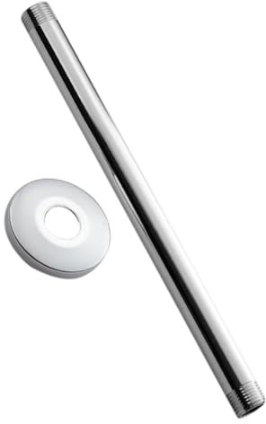 HOMSFOU Soporte De Ducha De Techo Extensible De Brazo De Ducha Inoxidable Con Flange Para Instalación Baño Accesorio De Rociador