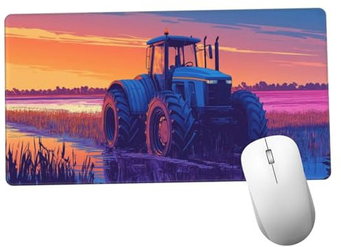 Granja Alfombrilla Ratón 1400x600x3mm Alfombrilla Raton XXL con Base de Goma Antideslizante, Accesorios Gaming Tractor, Ordenador Gamer Regalos, Mouse Pad Gaming Mejora La Precisión Y La Velocida Y384