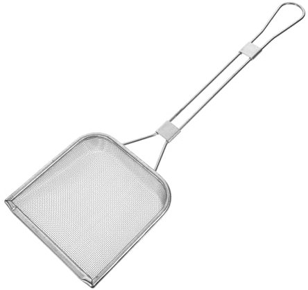 GRIRIW Colador Cucharón De Acero Inoxidable 304, Cuchara Espumadera Ranurada Para Filtrar Aceite y Grasa, Mango Largo, Utensilio Cocina Para Freír Pollo y Papas, Filtro Malla Fina