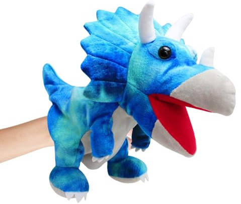 YANGUN Dinosaurier Handpuppen, Dinosaurier Fingerpuppen, Handpuppen für Kinder, Dino Kuscheltier, für Vorschulkinder und als Geburtstagsgeschenk