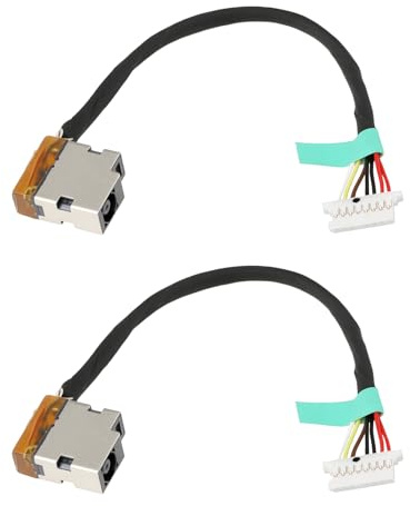 eMagTech Ladeanschluss, DC-Power-Klinkenbuchse, 8-poliger Kabel-zu-Board-Anschluss, kompatibel mit HP CBL00672-0100, 2 Stück