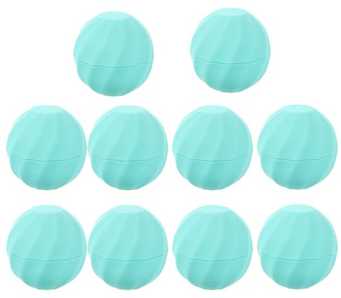 NUOBESTY Rangement de Produits de Beauté Lot de 10 Rechargeables Contenants Sphériques en Plastique Léger Faciles à Remplir pour Rouge à Lèvres en Voyage