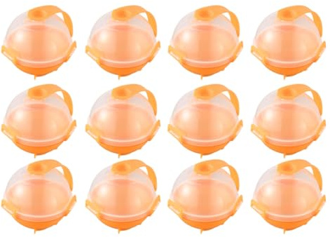 Milisten Moule à Glaçons Ronds Orange 12 Pièces pour Whisky, Moule à Glaçons Sphériques Réfrigérateur, Outil de Fabrication de Glace Pratique et Réutilisable pour Boissons Maison Cuisine