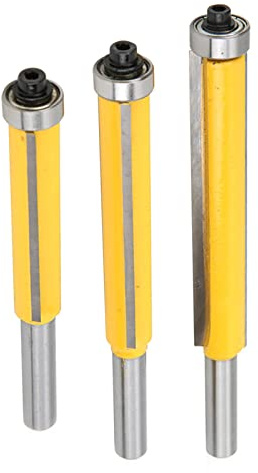 Set di frese per fresatura per legno con gambo da 8 mm, lega YG8, 3 punte di rifinitura ad alta precisione per modellare e intagliare linee di legno, corpo in acciaio al carbonio
