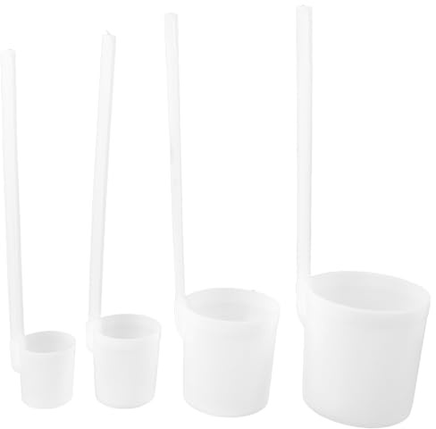 HOMOCONO Set 4 Mestoli in Plastica per Vino Manico, Strumenti di Misurazione per Uso Domestico e Occasioni Conviviali