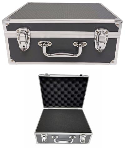 ROC Cases A009 Grey Flight Case 310x240x130mm, Removable Foam Insert | Customisable solid foam insert, Protective lid foam included, Compact, portable 310mm case, For photography, DJ & gaming gear