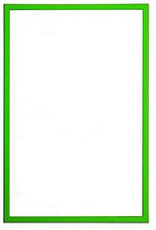 Bi-Office - Pizarra blanca magnética, Marco en MDF verde, 40 x 30 cm