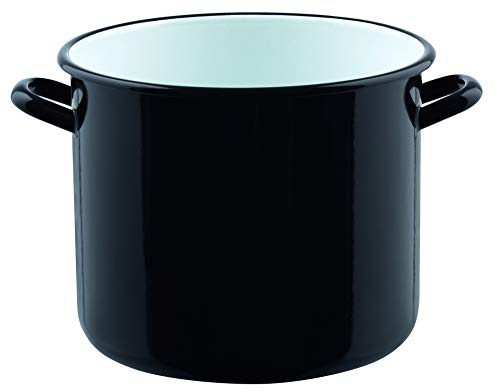 Riess, 0230-017, RIESEN Topf mit Bördel ø 24cm, RIESEN UND ZWERGE, Emaille, Vol. (rec.): 8,0 Liter, Made in Österreich, LBH: 32,5x26,0x20,5cm, 1,870kg, Induktionskocher kompatibel, Ofenfest