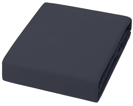 Joop! Basic Mako Jersey Spannbettlaken Baumwolle grau 180x200-200x200 cm