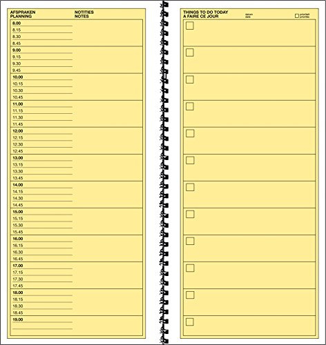SIGEL Expres Tagesplaner undatiert spiralisiert 29,7x14 cm | 30200, praktische Aufgabenplanung, aus nachhaltigem Papier