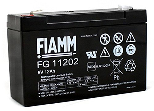 Batteria Fiamm al Piombo 6V 12Ah Faston 6,3mm