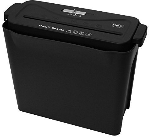 Sohler A4 Paper Electric Shredder Strip Cut Shredding Card Document Large 8 Litre Bin Machine Home Office SL-512SC
