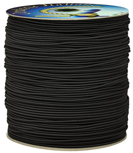 Corderie Italiane 002014805 Cordoncino elastico, nero, 3 mm, 300 mt