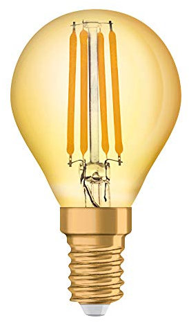 OSRAM Vintage Edition 1906 Ampoule LED à Filament | Culot E14 | Forme Sphérique Or Ambrée | Blanc Chaud 2500K | 4,5W (équivalent 36W)