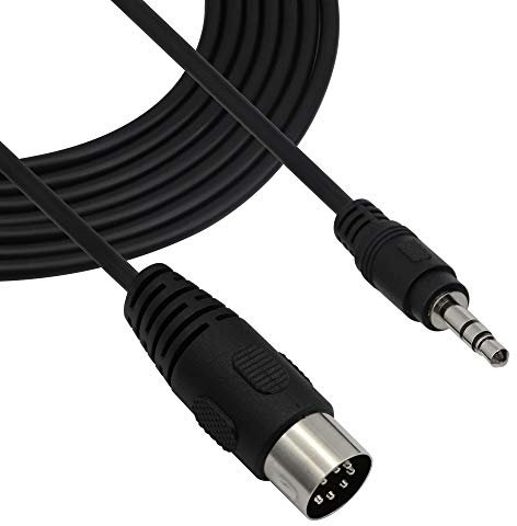 7-poliges DIN-Kabel, mittlerer Stecker auf 3,5-mm-Stecker, Audio-Adapterkabel für Vierwege-Stereoanlage (3 m)