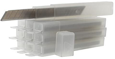 Abbrechklingen 9mm - Ersatzklingen für Cuttermesser und Teppichmesser mit extra scharfer Klinge (200 Stück)