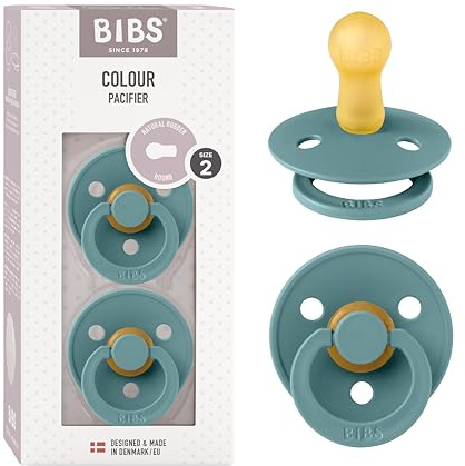 BIBS Colour Ciuccio confezione da 2 pezzi. Privo di BPA, Island Sea Taglia 2 (Confezione da 2)