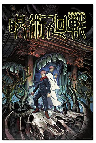 Grupo Erik Póster Jujutsu Kaisen Yuji & Sukuna - Lamina decorativa/Póster Producto con licencia oficial