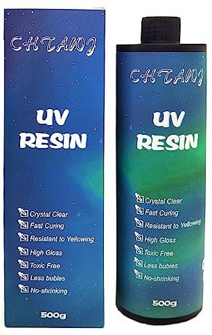 UV-hartslim 500g UV-harts kristallklar hård ultraviolett härdning epoxiharts DIY konsthänge halsband, armband