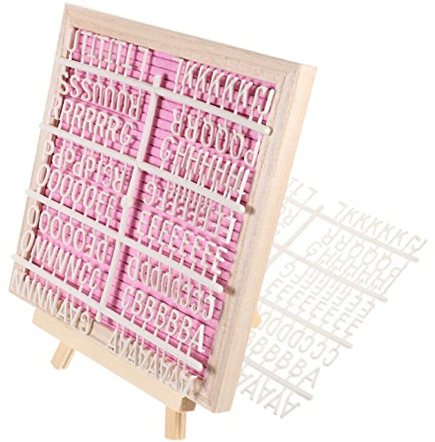 LIFKOME Filz-buchstabentafel Diy-nachrichtentafel Mit Steckbaren Buchstaben Holztafel Zum Dekoriieren Praktische Haushaltsnachrichtentafel Für Küche Und Wohnzimmer