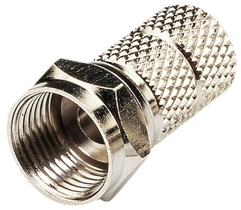 GiftLocalUK 10 Pcs F Plug RG6 Connectors Micro Screw/Twist On STV19F Aerial Coaxial Cable for Satellite TV Sky NTL Cable Waterproof