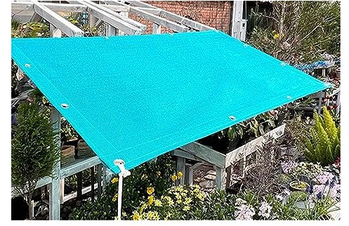 Sonnensegel Schattennetz Sonnenschutz Blumengarten Pflanze Sukkulenten verschlüsselt verdickte Wärmeisolierung Balkon Hof Schatten Verstärkung des Eckenschutzes (Farbe: Blau, Größe: 1 x 1,5 m)
