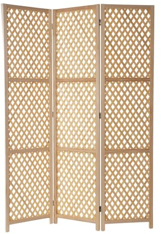 CREEDWOOD RAUMTEILER Lumina | Bambus, Holz, 170 cm, 3-teilig | Paravent, Sichtschutz, Stellwand, Trennwand, Umkleide, Natur Deko Trenner | Farbe: Natur