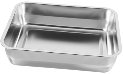 Amosfun Stainless Steel Roasting Pan Deep Heavy Duty for Baking and Seafood Serving Oven Safe